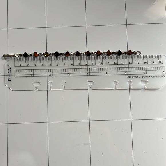 Abalone and sterling silver heart bracelet - Picture 5 of 5